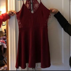 Maroon boohoo dress